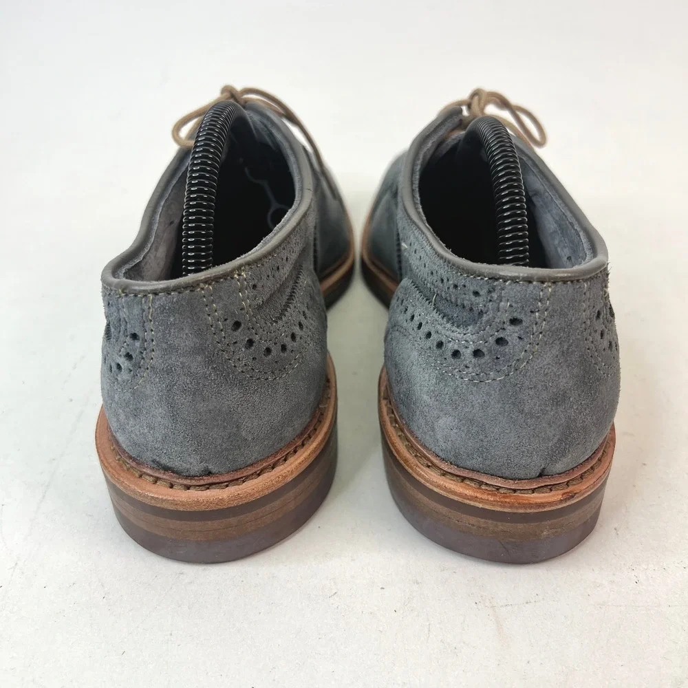 Allen Edmonds Strandmok Cap-toe Oxford‎ Suede Shoes Men 9D Grey